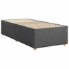 Stella Homewares Box Spring Bed with Mattress Dark Grey King Single Fabric