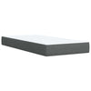 Stella Homewares Box Spring Bed with Mattress Dark Grey King Single Fabric