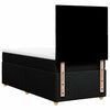 Stella Homewares Box Spring Bed with Mattress Black King Single Fabric