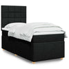 Stella Homewares Box Spring Bed with Mattress Black King Single Fabric