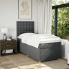 Stella Homewares Box Spring Bed with Mattress Dark Grey King Single Fabric