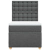 Stella Homewares Box Spring Bed with Mattress Dark Grey King Single Fabric