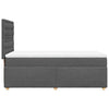 Stella Homewares Box Spring Bed with Mattress Dark Grey King Single Fabric