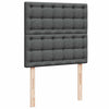 Stella Homewares Box Spring Bed with Mattress Dark Grey King Single Fabric