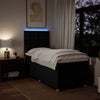 Stella Homewares Box Spring Bed with Mattress Black King Single Fabric