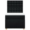 Stella Homewares Box Spring Bed with Mattress Black King Single Fabric