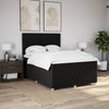 Stella Homewares Box Spring Bed with Mattress Black Queen Fabric