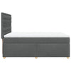 Stella Homewares Box Spring Bed with Mattress Dark Grey Queen Fabric