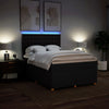 Stella Homewares Box Spring Bed with Mattress Black Queen Fabric
