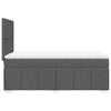 Stella Homewares Box Spring Bed with Mattress Dark Grey King Single Fabric