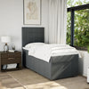 Stella Homewares Box Spring Bed with Mattress Dark Grey King Single Fabric