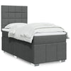 Stella Homewares Box Spring Bed with Mattress Dark Grey King Single Fabric
