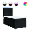 Stella Homewares Box Spring Bed with Mattress Black King Single Fabric
