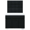 Stella Homewares Box Spring Bed with Mattress Black King Single Fabric