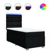 Stella Homewares Box Spring Bed with Mattress Black King Single Fabric
