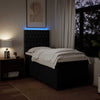 Stella Homewares Box Spring Bed with Mattress Black King Single Fabric