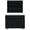 Stella Homewares Box Spring Bed with Mattress Black King Single Fabric