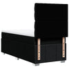 Stella Homewares Box Spring Bed with Mattress Black King Single Fabric