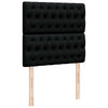 Stella Homewares Box Spring Bed with Mattress Black King Single Fabric