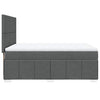 Stella Homewares Box Spring Bed with Mattress Dark Grey Double Fabric
