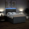 Stella Homewares Box Spring Bed with Mattress Dark Grey Double Fabric