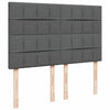 Stella Homewares Box Spring Bed with Mattress Dark Grey Double Fabric