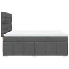 Stella Homewares Box Spring Bed with Mattress Dark Grey Double Fabric