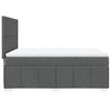 Stella Homewares Box Spring Bed with Mattress Dark Grey Queen Fabric