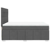 Stella Homewares Box Spring Bed with Mattress Dark Grey Queen Fabric