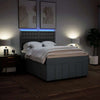Stella Homewares Box Spring Bed with Mattress Dark Grey Queen Fabric