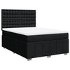 Stella Homewares Box Spring Bed with Mattress Black Queen Fabric