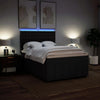 Stella Homewares Box Spring Bed with Mattress Black Queen Fabric