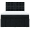 Stella Homewares Box Spring Bed with Mattress Black Queen Fabric
