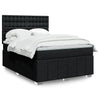 Stella Homewares Box Spring Bed with Mattress Black Queen Fabric