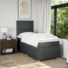 Stella Homewares Box Spring Bed with Mattress Dark Grey King Single Fabric