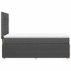 Stella Homewares Box Spring Bed with Mattress Dark Grey King Single Fabric