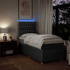 Stella Homewares Box Spring Bed with Mattress Dark Grey King Single Fabric