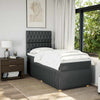 Stella Homewares Box Spring Bed with Mattress Dark Grey King Single Fabric