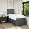 Stella Homewares Box Spring Bed with Mattress Dark Grey King Single Fabric