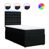Stella Homewares Box Spring Bed with Mattress Black King Single Fabric