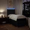 Stella Homewares Box Spring Bed with Mattress Black King Single Fabric