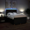 Stella Homewares Box Spring Bed with Mattress Black Double Fabric