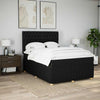 Stella Homewares Box Spring Bed with Mattress Black Double Fabric