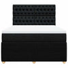 Stella Homewares Box Spring Bed with Mattress Black Double Fabric