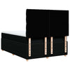 Stella Homewares Box Spring Bed with Mattress Black Double Fabric