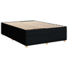 Stella Homewares Box Spring Bed with Mattress Black Double Fabric