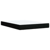 Stella Homewares Box Spring Bed with Mattress Black Double Fabric