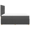 Stella Homewares Box Spring Bed with Mattress Dark Grey Queen Fabric