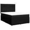 Stella Homewares Box Spring Bed with Mattress Black Queen Fabric
