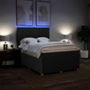 Stella Homewares Box Spring Bed with Mattress Black Queen Fabric